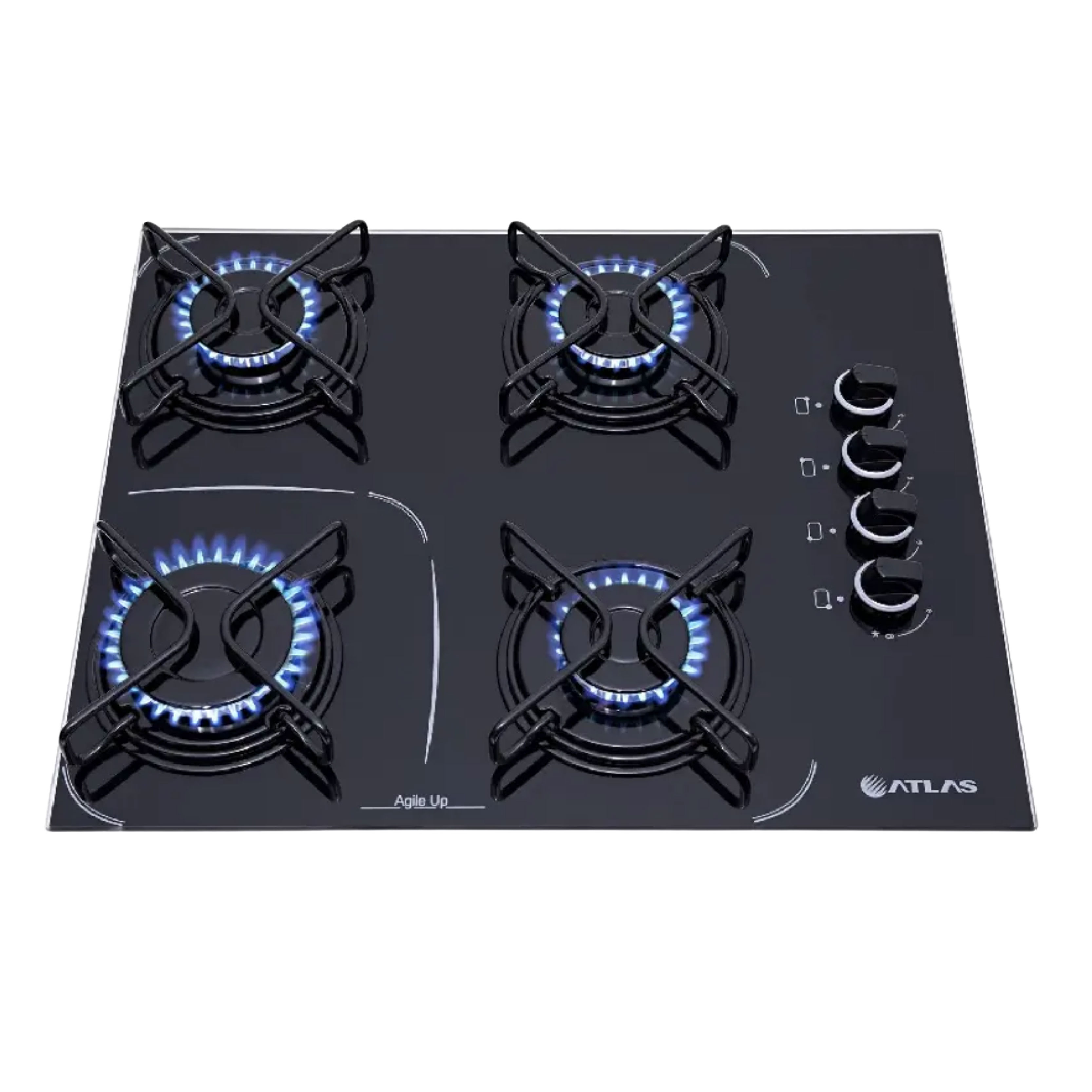 COCINA ANAFE ATLAS 4H AGILE UP GLASS 1H MEGA LLAMA